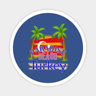 Paradise Beach Turkey Vacation Holidays Magnet